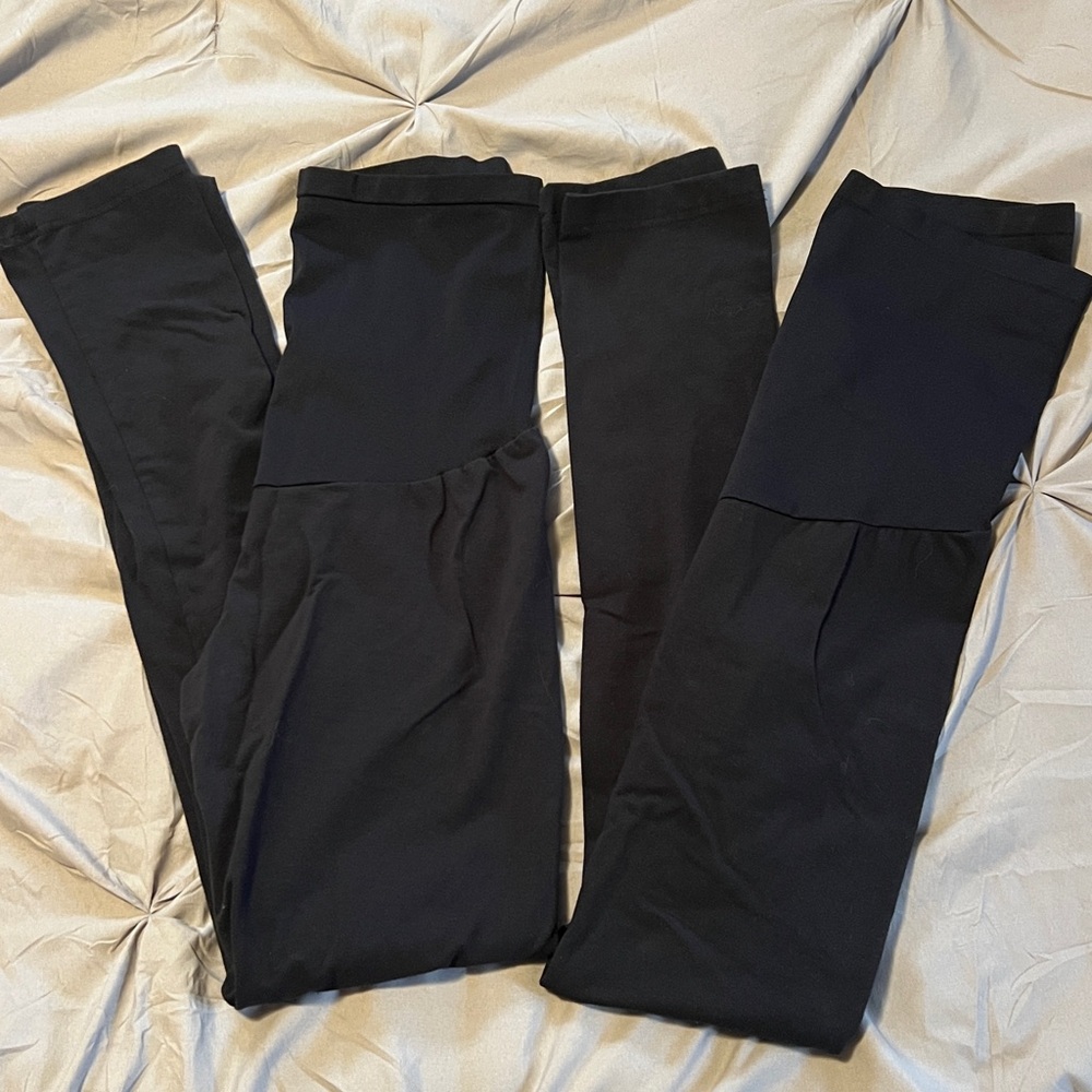 Emma’s Expression Black Maternity Bundle 2 Pairs Of Leggings - Picture 3 of 9